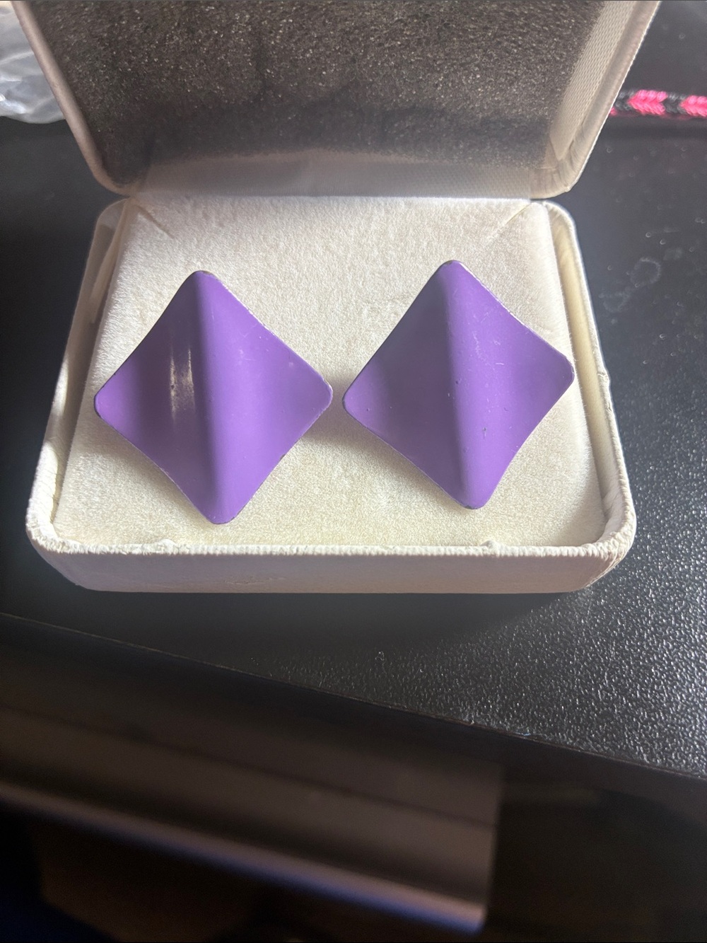 Vintage lilac earrings